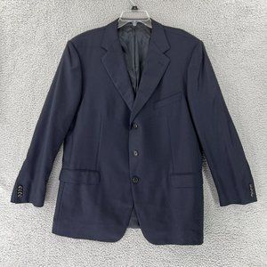 Ermenegildo Zegna Mens Size Medium 46 Long Sleeve Blue Sports Coat Blazer Jacket